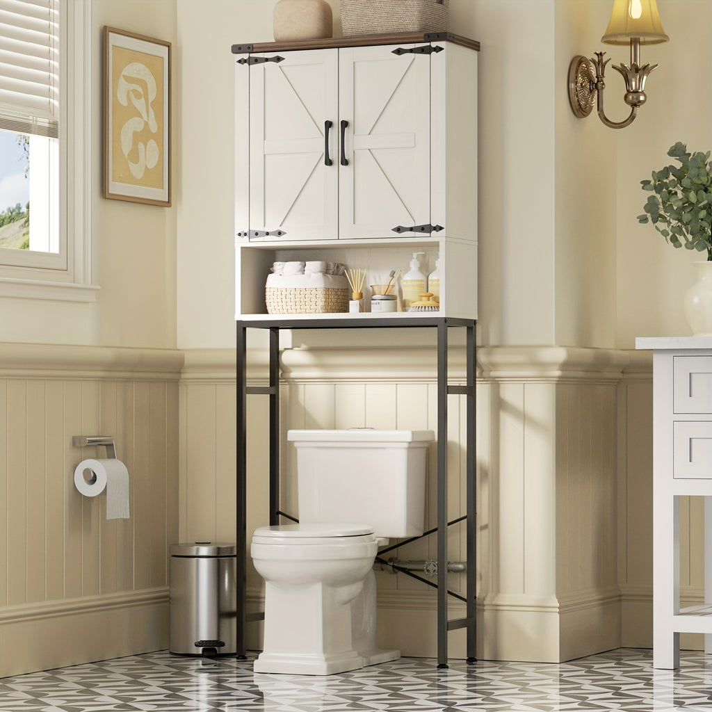 Storage Cabinet Above The Toilet, with Three Adjustable Shelves, Rustic Bathroom Furniture, Bathroom, Laundry Room Storage Cabinet, Can Be Used As A Storage Cabinet Above The Garbage Bin
