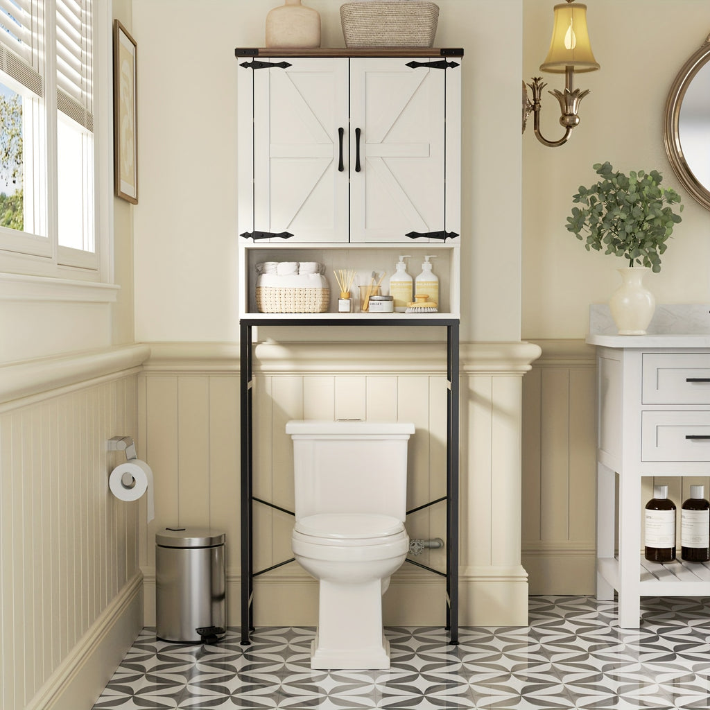 Storage Cabinet Above The Toilet, with Three Adjustable Shelves, Rustic Bathroom Furniture, Bathroom, Laundry Room Storage Cabinet, Can Be Used As A Storage Cabinet Above The Garbage Bin