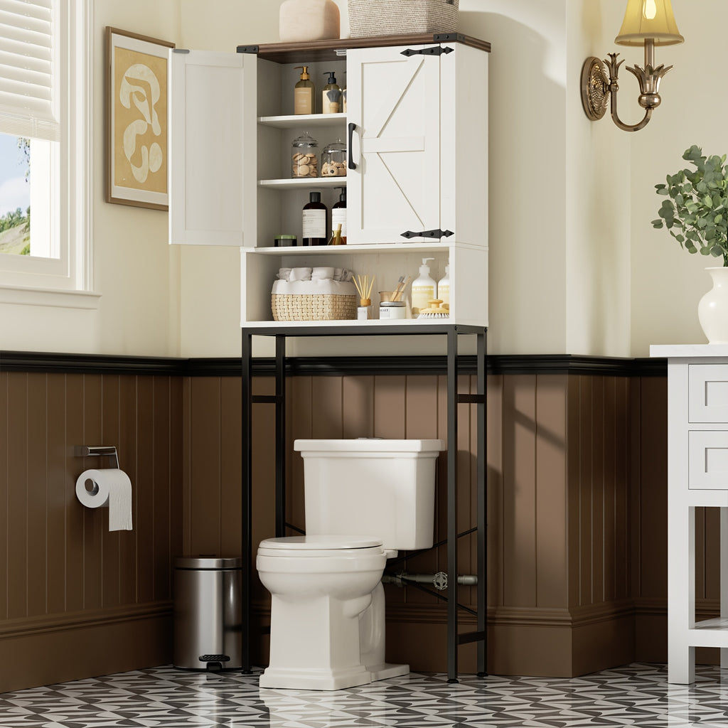 Storage Cabinet Above The Toilet, with Three Adjustable Shelves, Rustic Bathroom Furniture, Bathroom, Laundry Room Storage Cabinet, Can Be Used As A Storage Cabinet Above The Garbage Bin