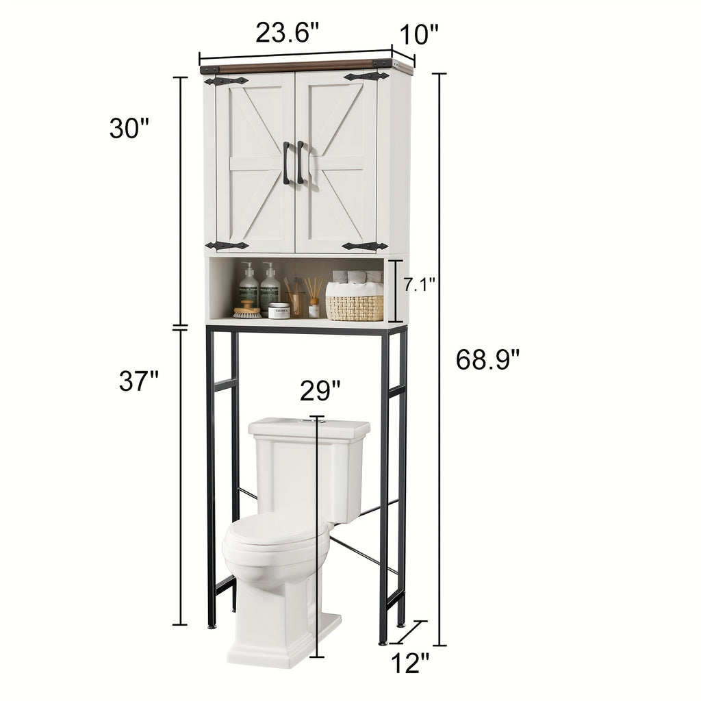 Storage Cabinet Above The Toilet, with Three Adjustable Shelves, Rustic Bathroom Furniture, Bathroom, Laundry Room Storage Cabinet, Can Be Used As A Storage Cabinet Above The Garbage Bin
