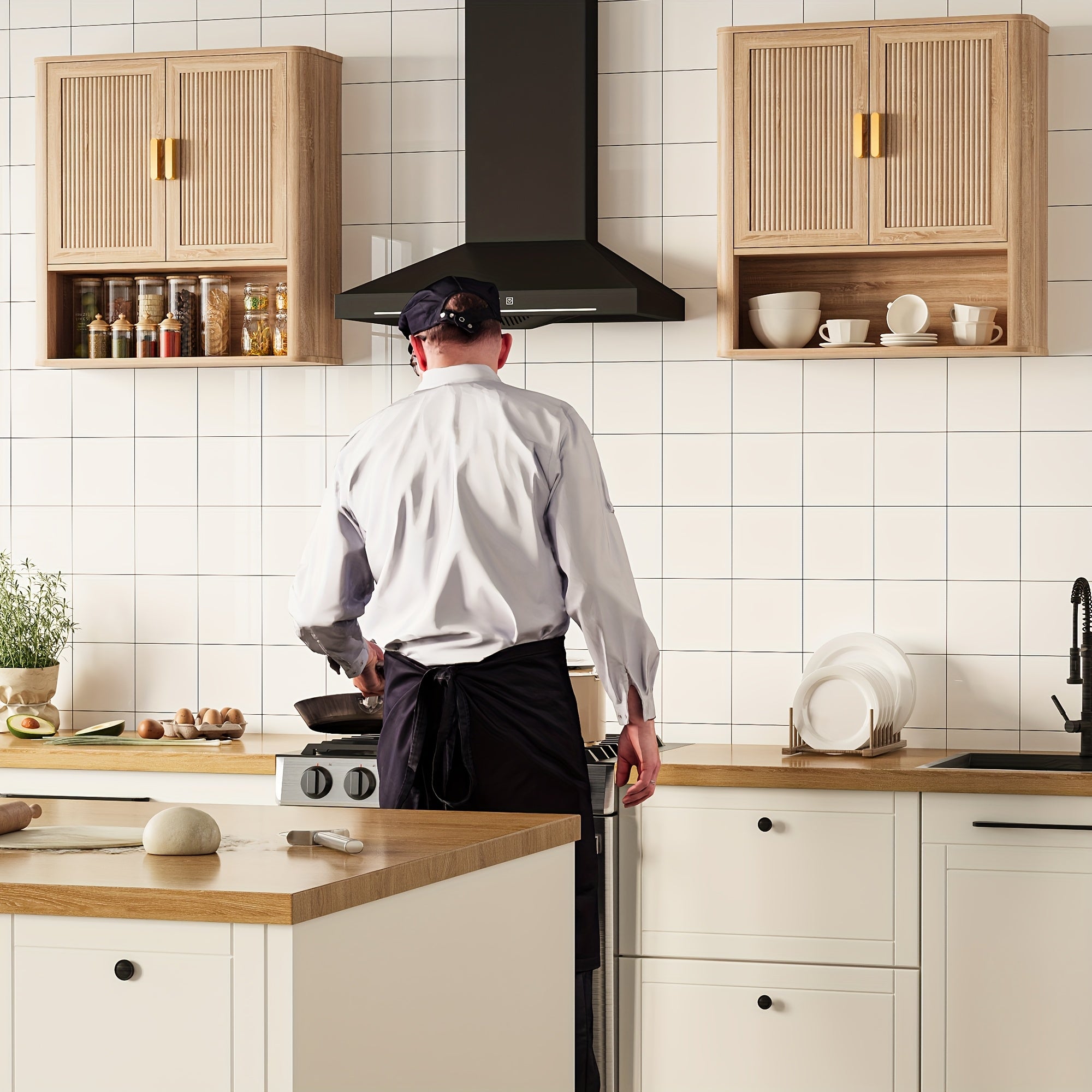 Bathroom Storage Cabinet with Adjustable Shelves, Over The Toilet Organizer for Laundry Room, Kitchen & Living Room, Medicine Cabinet with Wood Doors Natural Oak