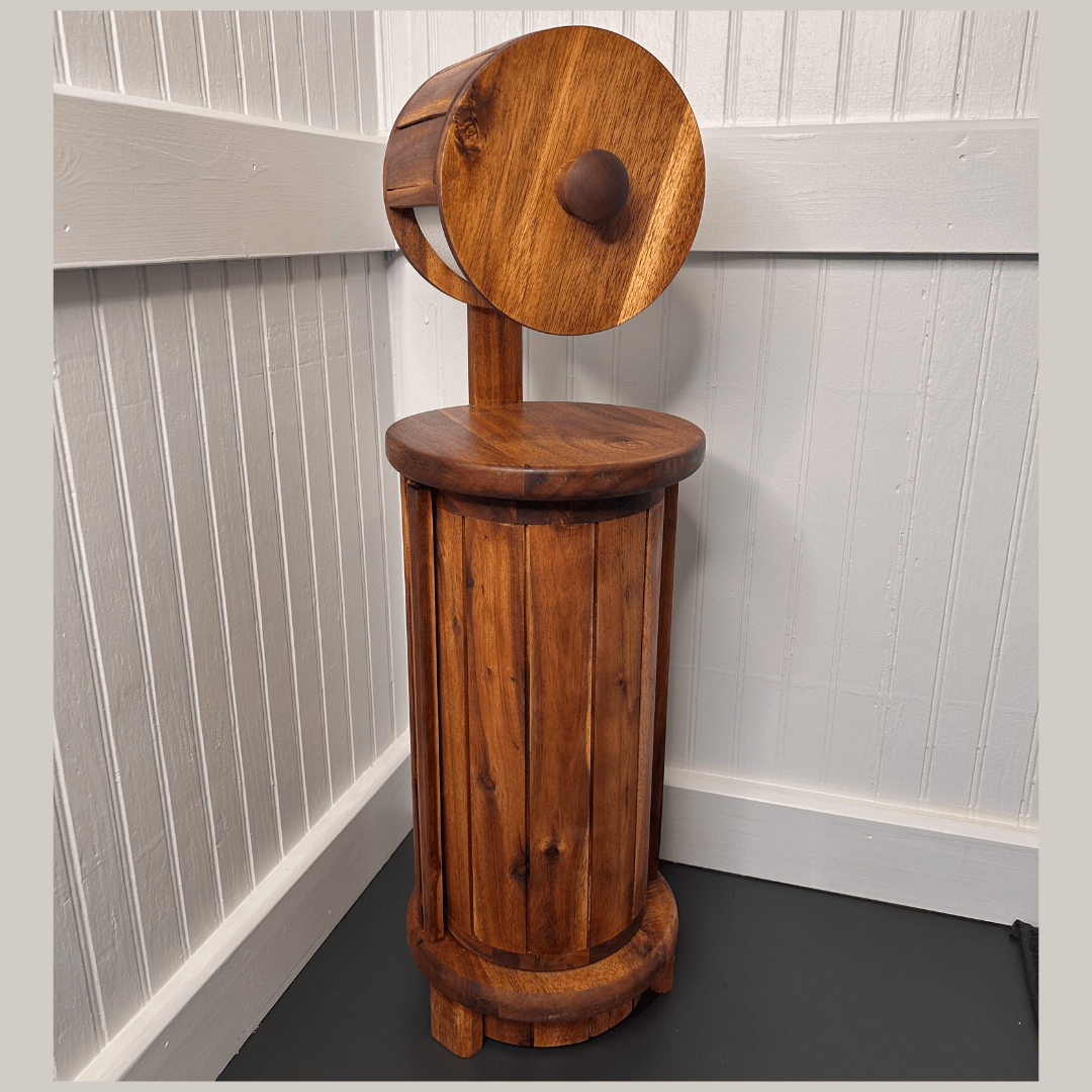 Elegwood™ Modern Toilet Paper Holder – Solid Acacia Wood Tower for 4 Rolls – Elegant Concealed Storage Design, Sturdy, Lifetime Lasting & Mega-Roll Compatible